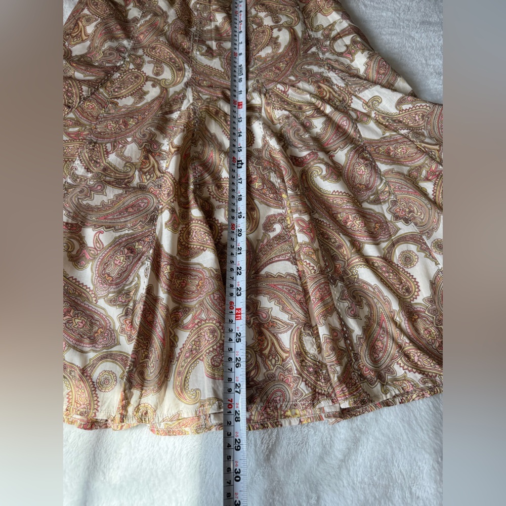 Chadwick’s Paisley Cotton Midi Skirt 4P | Boho A-Line Flowy Cottagecore Vintage - Picture 10 of 11